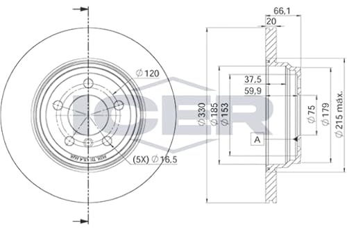 2x Bremsscheibe Kompatibel mit BMW F30 F80 F34 F31 2012-> von Autoteile Gocht von ICER