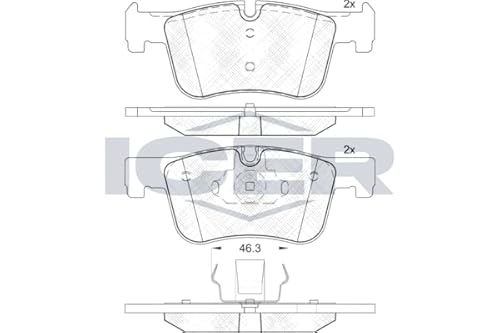 Bremsbeläge Kompatibel mit BMW F36 F31 F34 F21 F20 2012-> von Autoteile Gocht von ICER