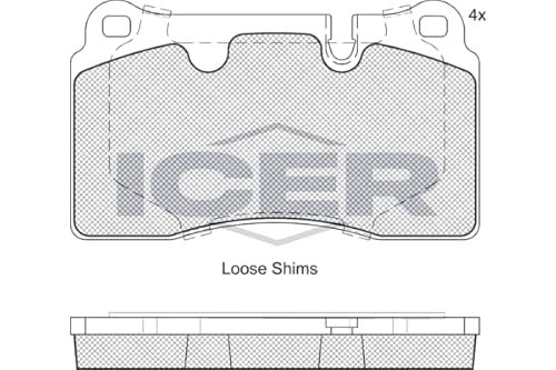 Bremsbeläge Kompatibel mit Land Rover Range III 2006-2013 von Autoteile Gocht von ICER