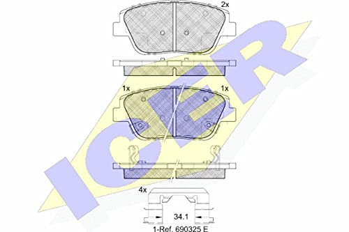 Icer 182136 Bremsbeläge von ICER