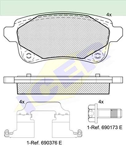 Icer 182222–208 Bremsbeläge von ICER