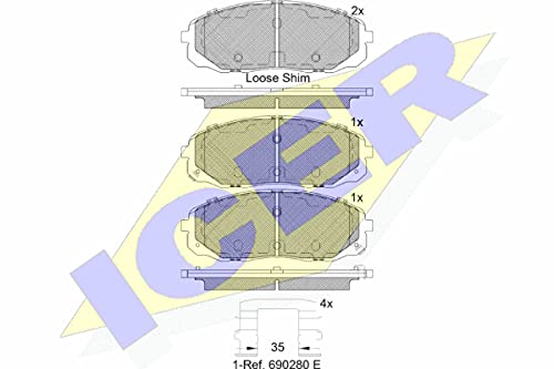 Icer 182253 Bremsbeläge von ICER