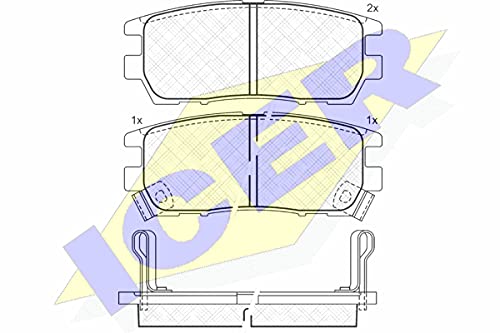 Icer Brakes 140980 Bremsbelagsatz, Scheibenbremse von ICER