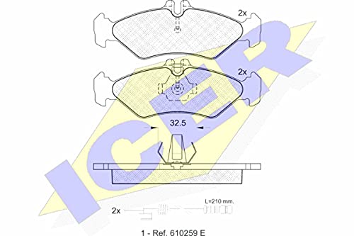 Icer Brakes 141102 Bremsbelagsatz, Scheibenbremse - (4-teilig) von ICER