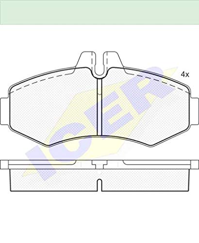 Icer Brakes 141288 Bremsbelagsatz, Scheibenbremse von ICER