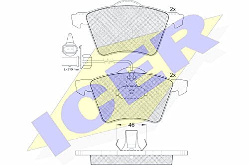 Icer Brakes 141350 Bremsbelagsatz, Scheibenbremse von ICER