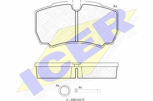 Icer Brakes 151640 Bremsbelagsatz, Scheibenbremse von ICER
