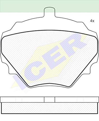 Icer Brakes 180231 Bremsbelagsatz, Scheibenbremse von ICER