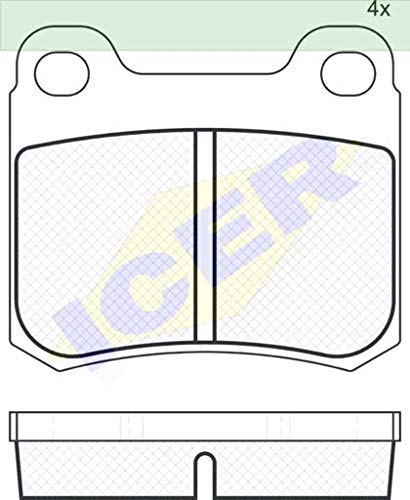 Icer Brakes 180420 Bremsbelagsatz, Scheibenbremse von ICER