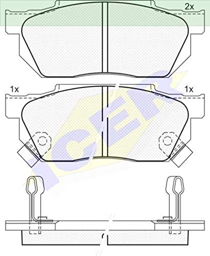 Icer Brakes 180494 Bremsbelagsatz, Scheibenbremse von ICER