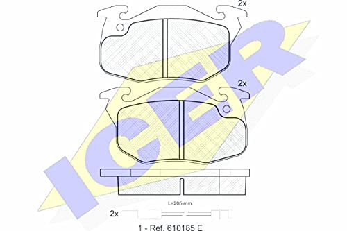 Icer Brakes 180633 Bremsbelagsatz, Scheibenbremse von ICER