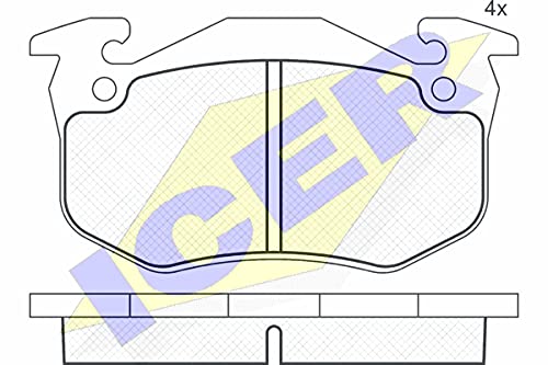 Icer Brakes 180723-204 Bremsbelagsatz, Scheibenbremse - (4-teilig) von ICER