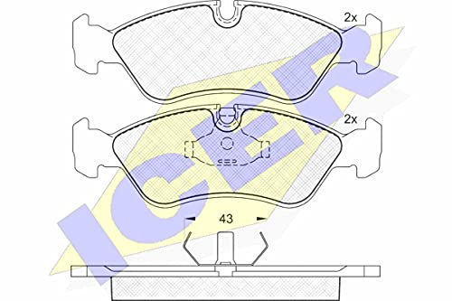 Icer Brakes 180758 Bremsbelagsatz, Scheibenbremse - (4-teilig) von ICER