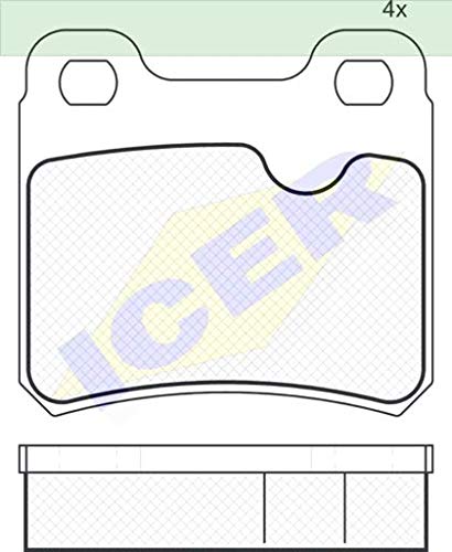Icer Brakes 180807 Bremsbelagsatz, Scheibenbremse - (4-teilig) von ICER