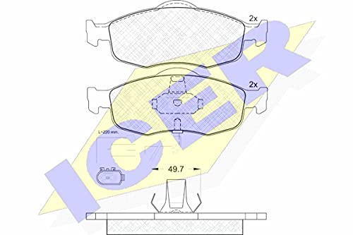 Icer Brakes 180917 Bremsbelagsatz, Scheibenbremse von ICER