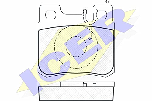 Icer Brakes 180978 Bremsbelagsatz, Scheibenbremse von ICER