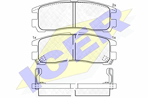 Icer Brakes 180981 Bremsbelagsatz, Scheibenbremse von ICER