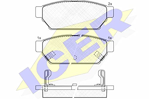 Icer Brakes 180982 Bremsbelagsatz, Scheibenbremse von ICER