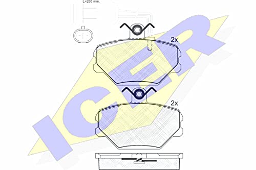 Icer Brakes 181127 Bremsbelagsatz, Scheibenbremse von ICER