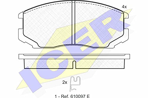 Icer Brakes 181129 Bremsbelagsatz, Scheibenbremse - (4-teilig) von ICER