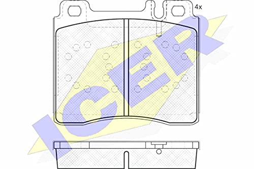 Icer Brakes 181158 Bremsbelagsatz, Scheibenbremse - (4-teilig) von ICER