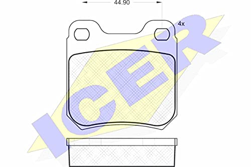 Icer Brakes 181299 Bremsbelagsatz, Scheibenbremse von ICER