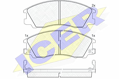 Icer Brakes 181539 Bremsbelagsatz, Scheibenbremse von ICER