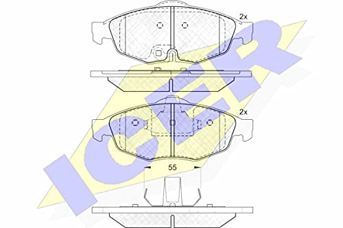 Icer Brakes 181559 Bremsbelagsatz, Scheibenbremse von ICER