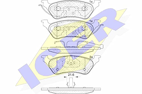 Icer Brakes 181564 Bremsbelagsatz, Scheibenbremse von ICER