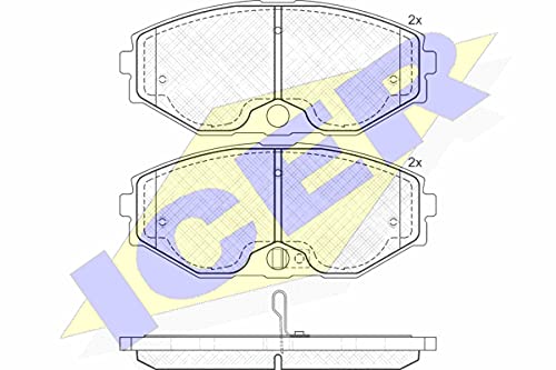 Icer Brakes 181568 Bremsbelagsatz, Scheibenbremse - (4-teilig) von ICER