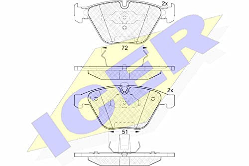 Icer Brakes 181577 Bremsbelagsatz, Scheibenbremse von ICER