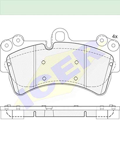 Icer Brakes 181595 Bremsbelagsatz, Scheibenbremse von ICER