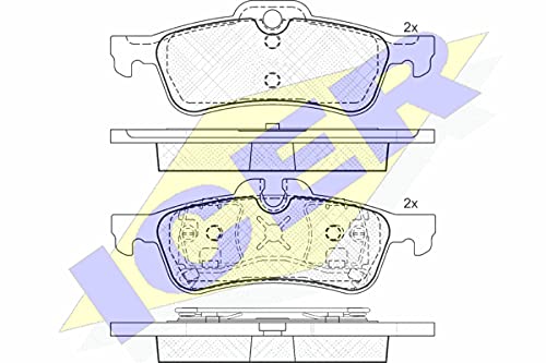 Icer Brakes 181599 Bremsbelagsatz, Scheibenbremse - (4-teilig) von ICER