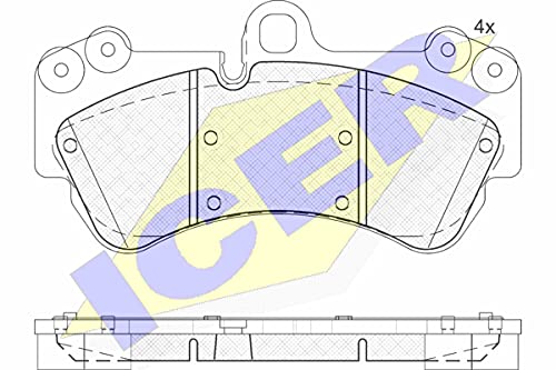 Icer Brakes 181620 Bremsbelagsatz, Scheibenbremse von ICER