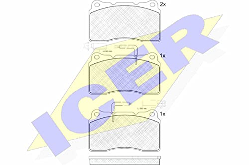 Icer Brakes 181647 Bremsbelagsatz, Scheibenbremse von ICER