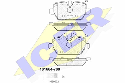 Icer Brakes 181664-700 Bremsbelagsatz, Scheibenbremse - (4-teilig) von ICER