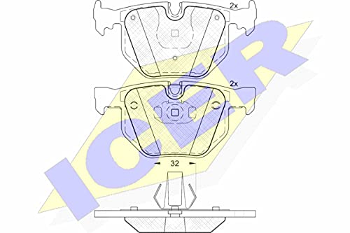 Icer Brakes 181685 Bremsbelagsatz, Scheibenbremse von ICER