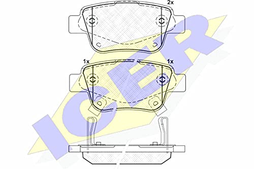 Icer Brakes 181688 Bremsbelagsatz, Scheibenbremse von ICER