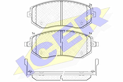 Icer Brakes 181717 Bremsbelagsatz, Scheibenbremse von ICER