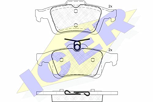 Icer Brakes 181744 Bremsbelagsatz, Scheibenbremse - (4-teilig) von ICER