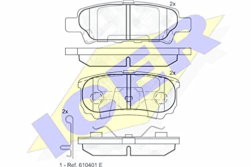 Icer Brakes 181746 Bremsbelagsatz, Scheibenbremse von ICER