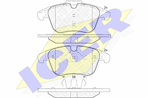 Icer Brakes 181775 Bremsbelagsatz, Scheibenbremse von ICER