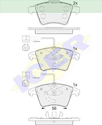 Icer Brakes 181777 Bremsbelagsatz, Scheibenbremse von ICER