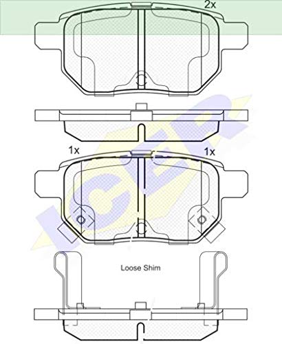 Icer Brakes 181899 Bremsbelagsatz, Scheibenbremse von ICER