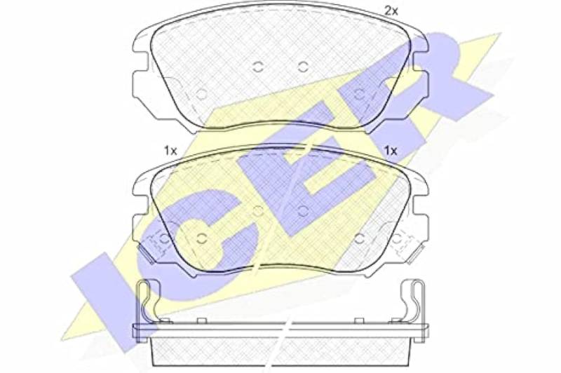 Icer Brakes 181914 Bremsbelagsatz, Scheibenbremse - (4-teilig) von ICER