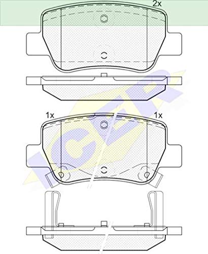 Icer Brakes 181916 Bremsbelagsatz, Scheibenbremse von ICER