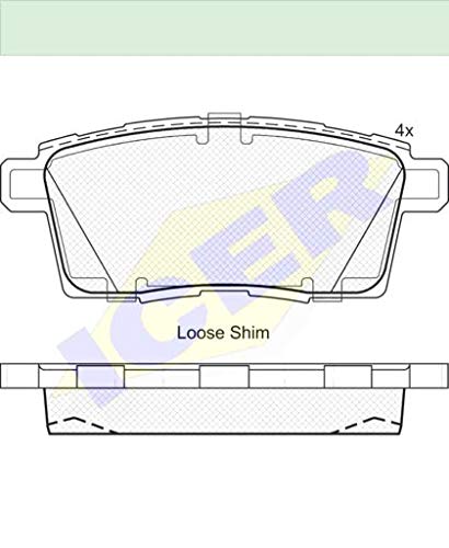 Icer Brakes 181963 Bremsbelagsatz, Scheibenbremse von ICER