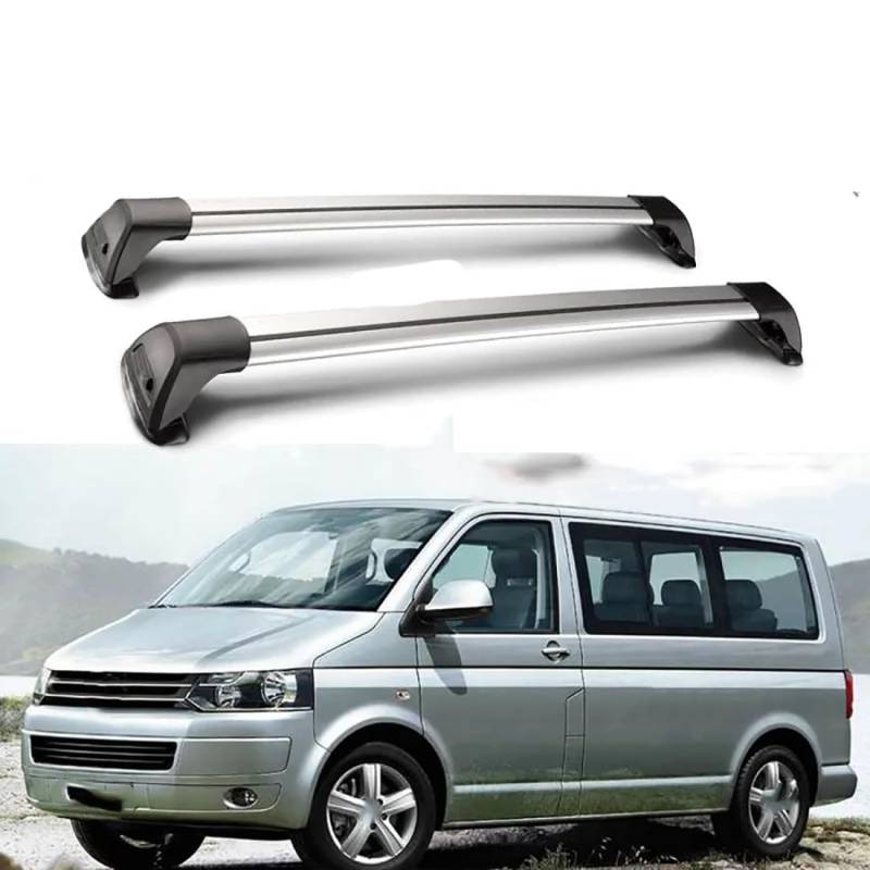 2 StüCk Aluminium RelingträGer DachträGer für VW California Transporter Shuttle T5 T6 2015+,Dachträger für Fahrzeuge Abschliessbar Auto ZubehöR von ICOBES