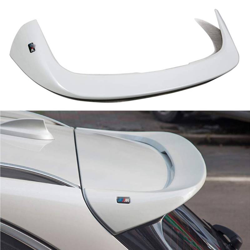 ABS Auto Heckspoiler Für BMW X1 F48 2016-2020, Heckklappe Spoiler Dach Heck Heck Kofferraum Lippe Windschutzscheibe Flügel Modifikation,A/White von ICOMPY