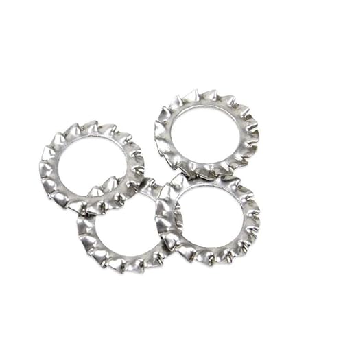 10/50X M2.5 M3 M4 M5 M6 M8 M10 M12 M14 M16 GB862.1 DIN6798A A2 304 Stainless Steel External Toothed Serrated Lock Washer Gasket ICXLPMC(50pcs M8) von ICXLPMC